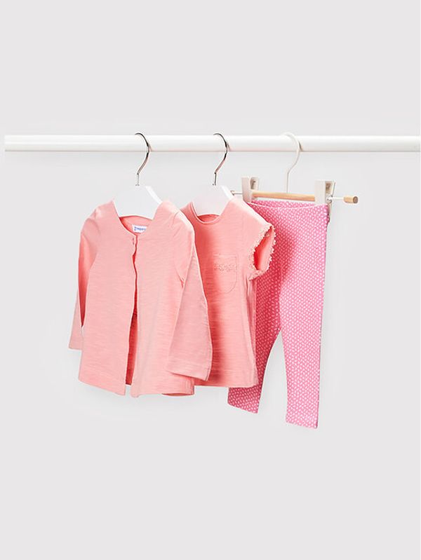 Mayoral Mayoral Комплект суитшърт, блуза и клин 1725 Розов Regular Fit