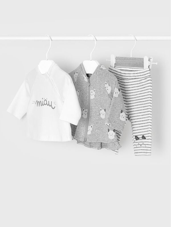 Mayoral Mayoral Комплект суитшърт, блуза и клин 2616 Сив Regular Fit