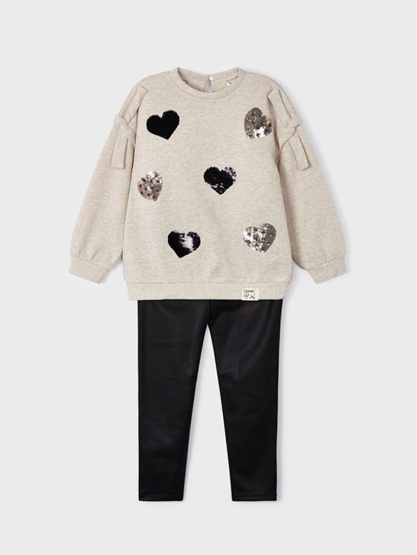 Mayoral Mayoral Комплект суитшърт и клин 4.786 Черен Regular Fit