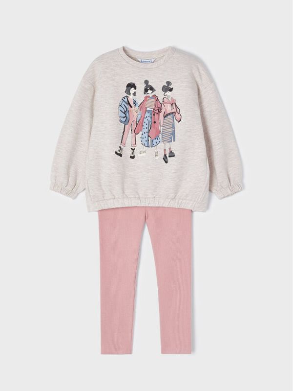 Mayoral Mayoral Комплект суитшърт и клин 4772 Цветен Regular Fit