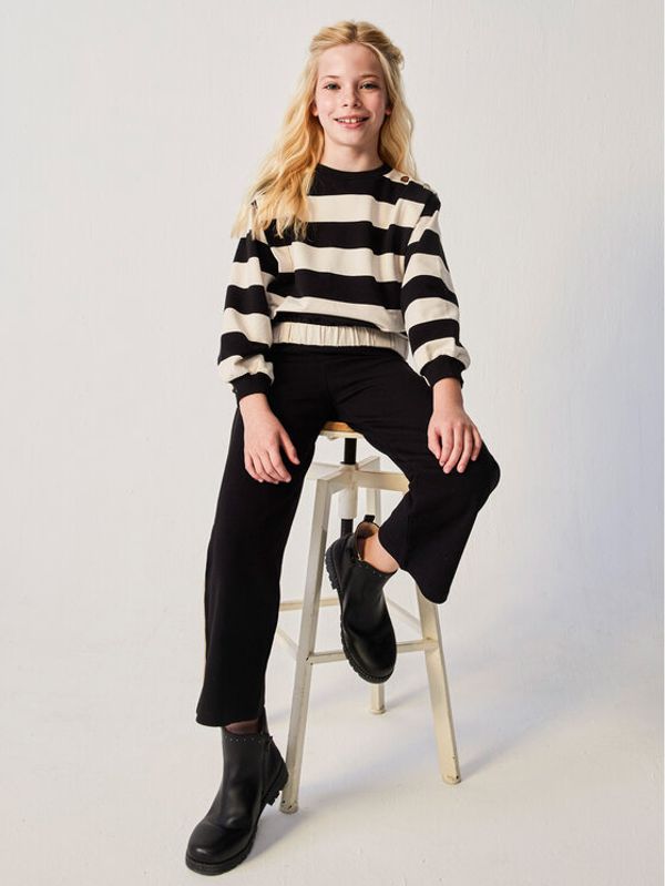 Mayoral Mayoral Комплект суитшърт и панталон от плат 7.512 Черен Regular Fit