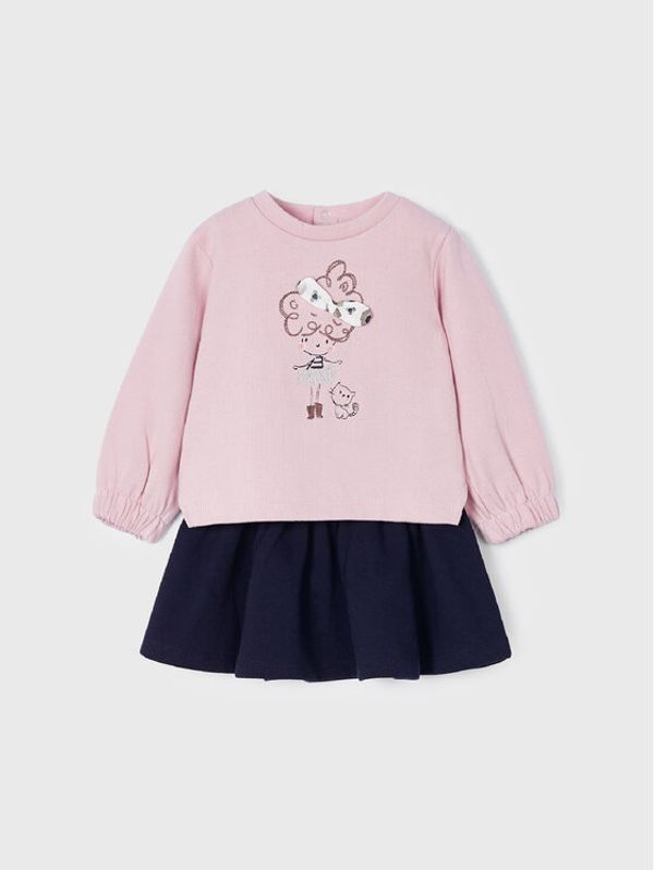 Mayoral Mayoral Комплект суитшърт и пола 2966 Цветен Regular Fit