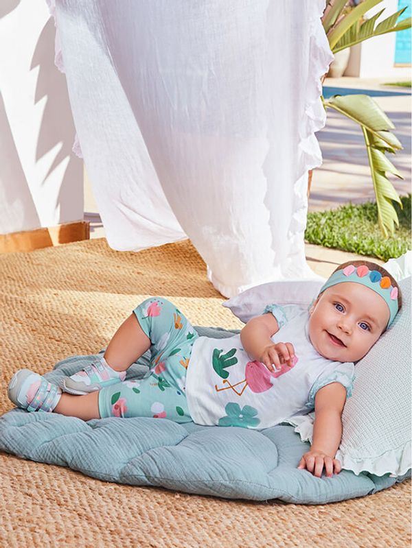 Mayoral Mayoral Комплект тишърт и клин 1715 Бял Regular Fit