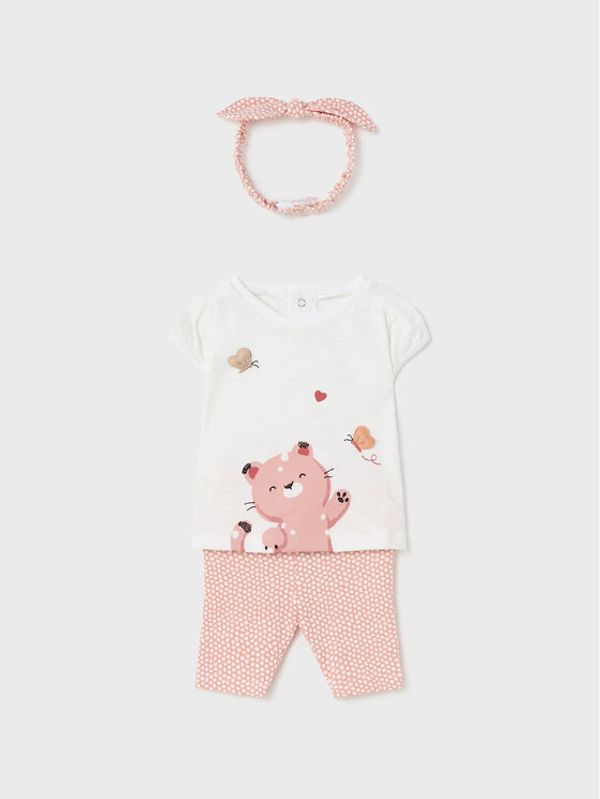 Mayoral Mayoral Комплект тишърт и клин 1746 Бял Regular Fit