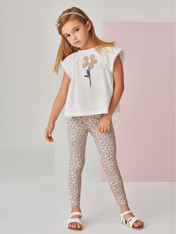 Mayoral Mayoral Комплект тишърт и клин 3780 Бежов