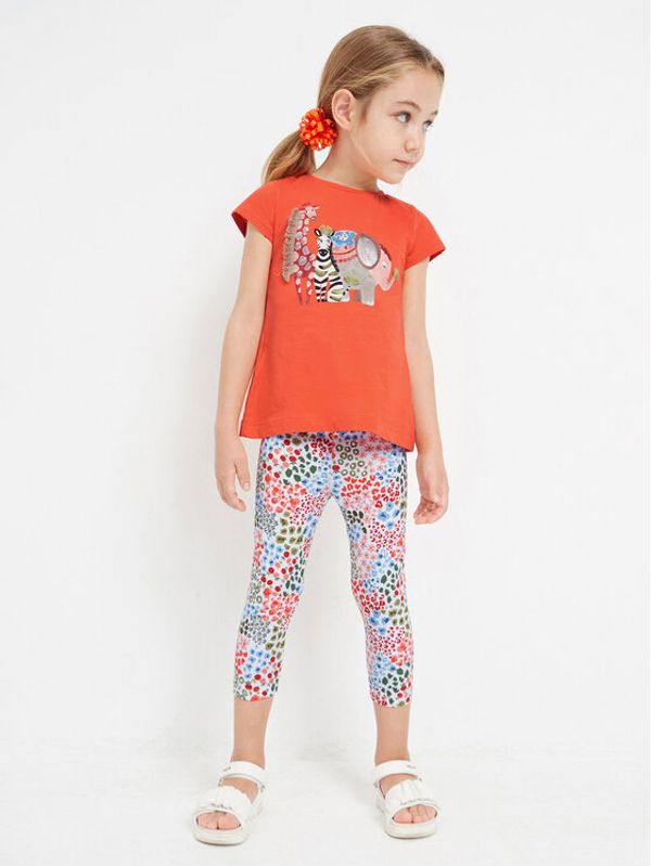 Mayoral Mayoral Комплект тишърт и клин 3787 Оранжев