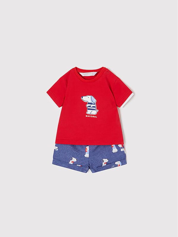 Mayoral Mayoral Комплект тишърт и панталонки 1203 Цветен Regular Fit