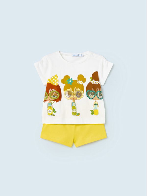 Mayoral Mayoral Комплект тишърт и панталонки 1276 Цветен Regular Fit