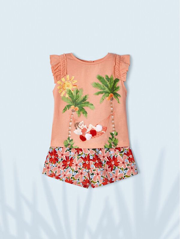 Mayoral Mayoral Комплект тишърт и панталонки 3215 Цветен