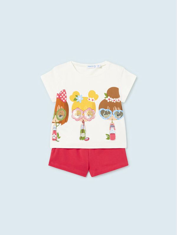 Mayoral Mayoral Комплект тишърт и спортни шорти 1276 Цветен Regular Fit