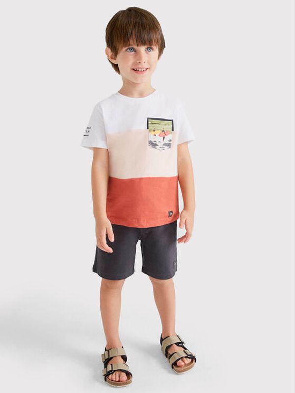 Mayoral Mayoral Комплект тишърт и спортни шорти 3659 Бял Regular Fit