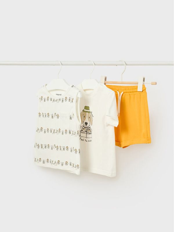 Mayoral Mayoral Комплект тишърт, полник и панталонки 1644 Цветен