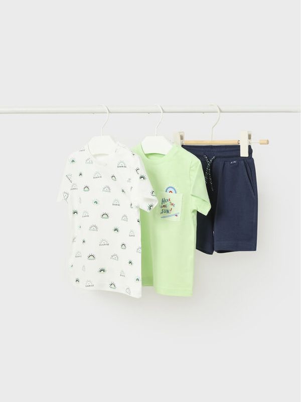 Mayoral Mayoral Комплект тишърт, полник и панталонки 1645 Цветен