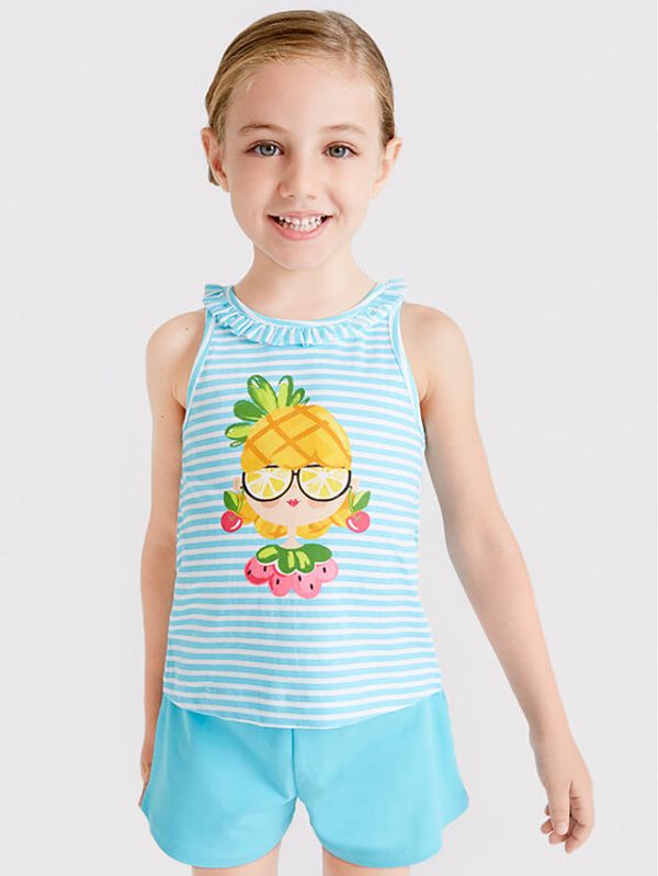 Mayoral Mayoral Комплект топ и панталонки 3284 Син Regular Fit