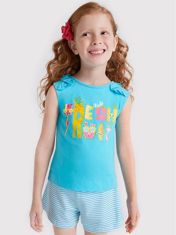 Mayoral Mayoral Комплект топ и панталонки 3285 Син Regular Fit