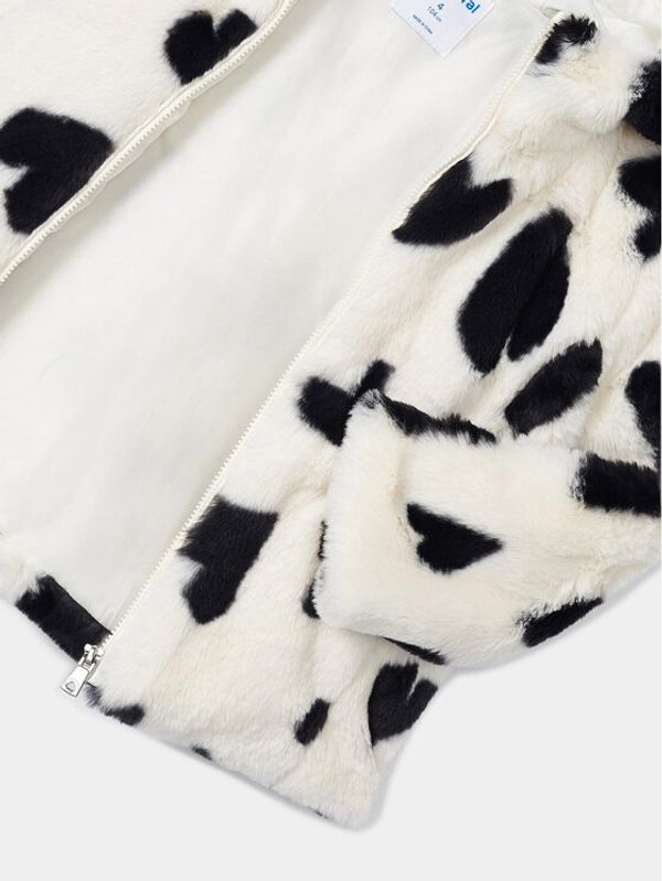 Mayoral Mayoral Кожено палто 4.407 Екрю Regular Fit