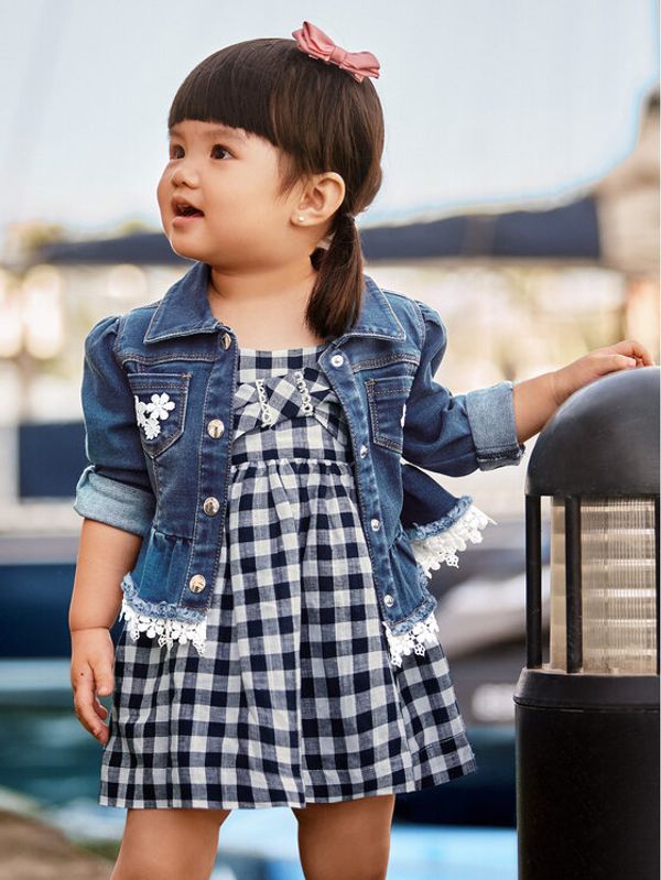 Mayoral Mayoral Лятна рокля 1963 Тъмносин Regular Fit