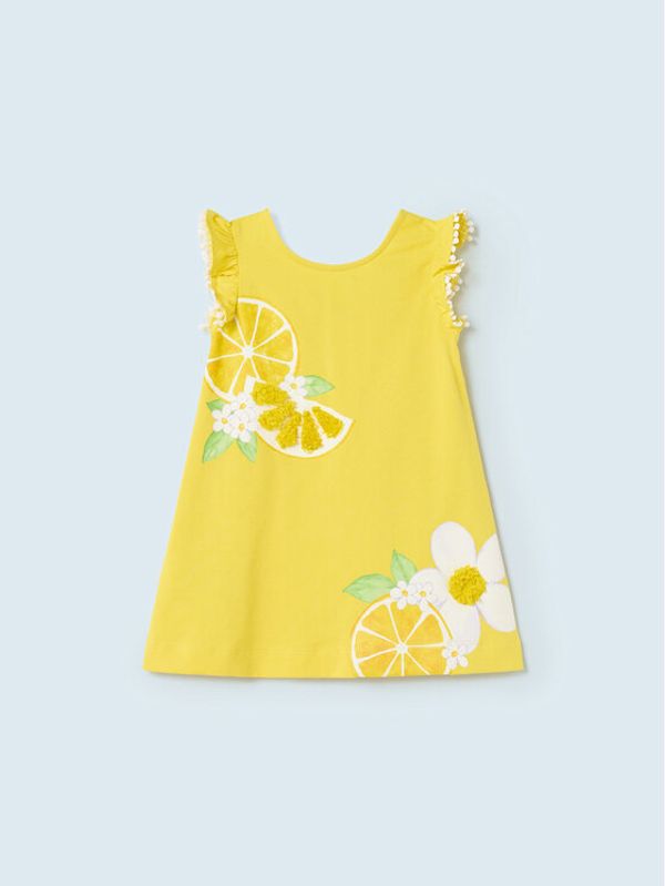 Mayoral Mayoral Лятна рокля 1974 Жълт Regular Fit