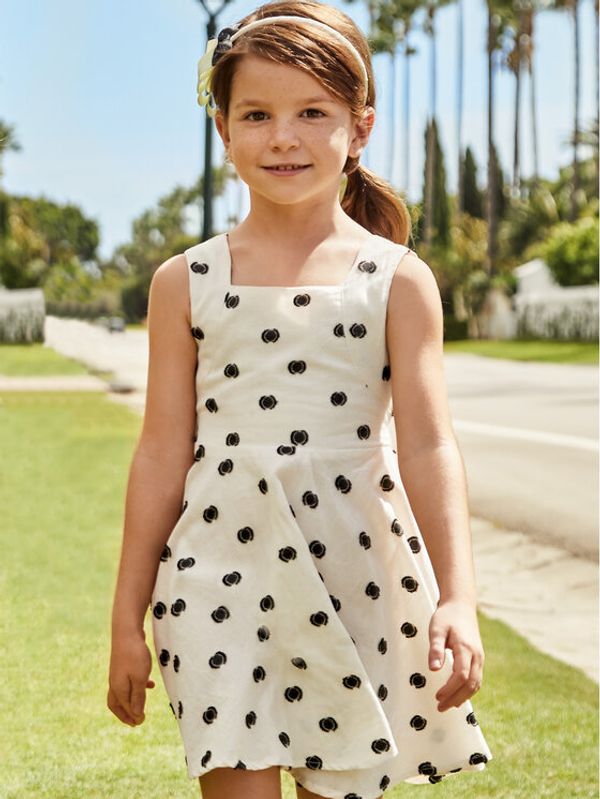 Mayoral Mayoral Лятна рокля 3925 Бежов Regular Fit