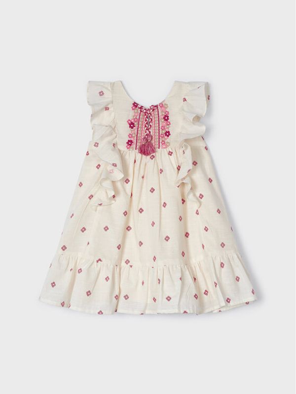 Mayoral Mayoral Лятна рокля 3936 Екрю