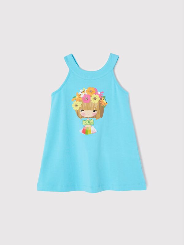 Mayoral Mayoral Лятна рокля 3950 Син Regular Fit