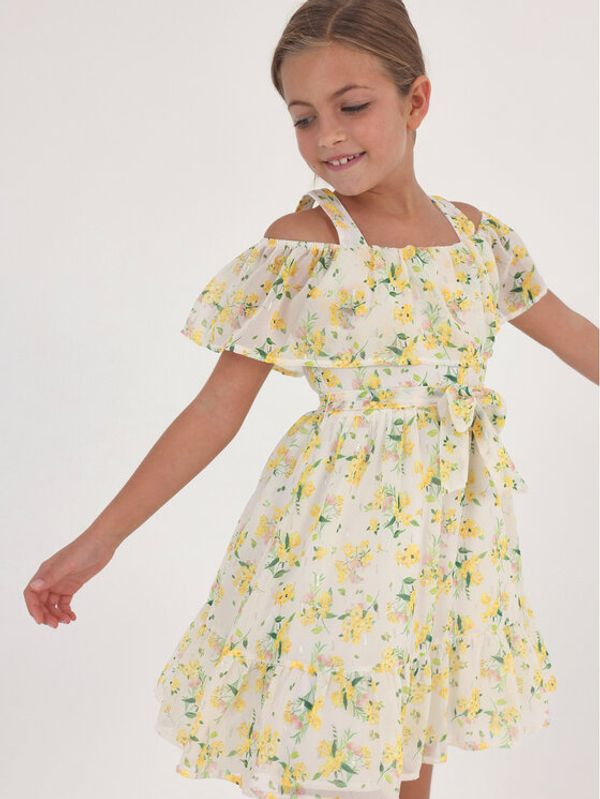 Mayoral Mayoral Лятна рокля 6913 Бял