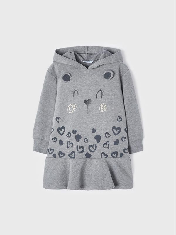 Mayoral Mayoral Плетена рокля 4967 Сив Regular Fit