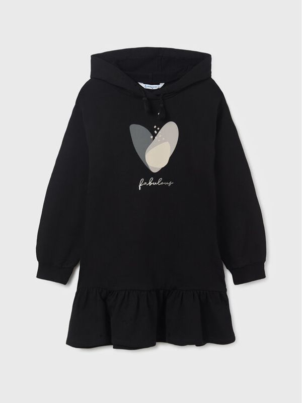 Mayoral Mayoral Плетена рокля 7939 Черен Regular Fit