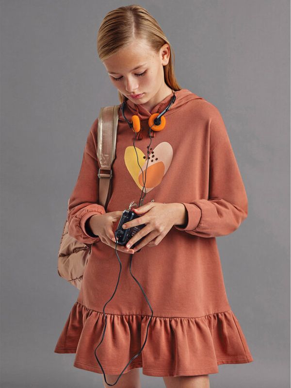 Mayoral Mayoral Плетена рокля 7939 Червен Regular Fit