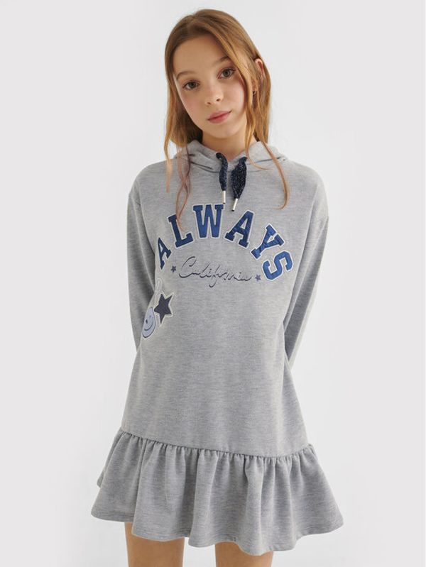 Mayoral Mayoral Плетена рокля 7939 Сив Regular Fit