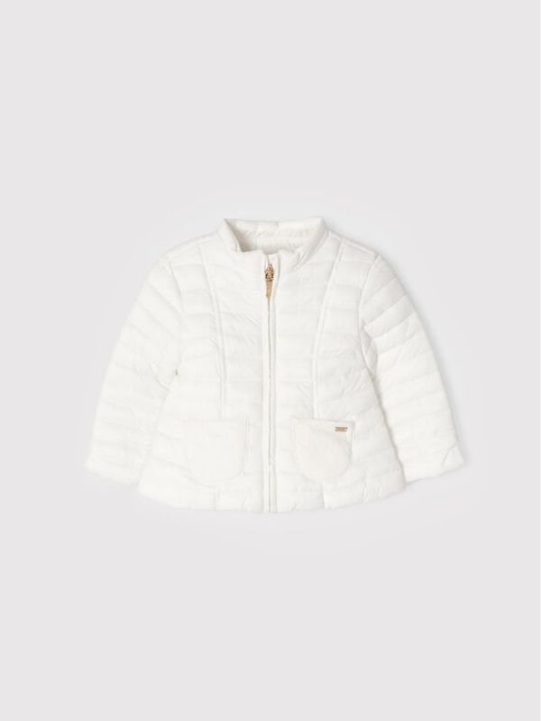 Mayoral Mayoral Пухено яке 1498 Бял Regular Fit
