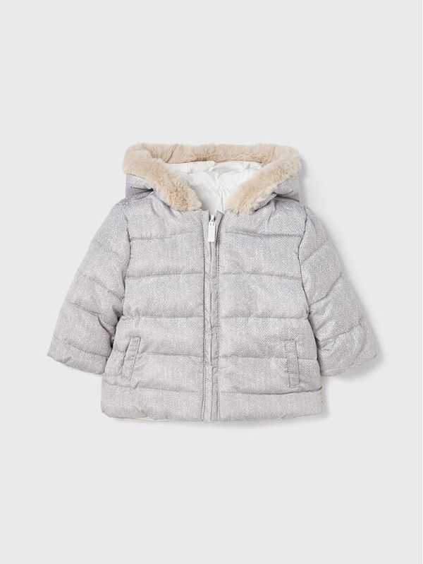 Mayoral Mayoral Пухено яке 2401 Сив Regular Fit