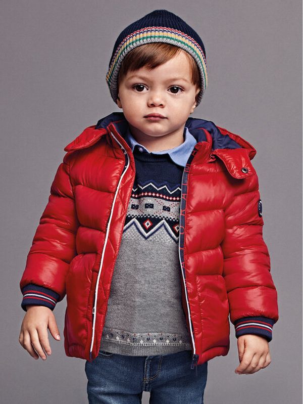 Mayoral Mayoral Пухено яке 2416 Червен Regular Fit