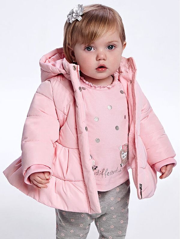 Mayoral Mayoral Пухено яке 2438 Розов Regular Fit