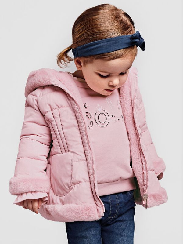 Mayoral Mayoral Пухено яке 2441 Розов Regular Fit