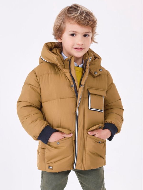 Mayoral Mayoral Пухено яке 4.438 Кафяв Regular Fit