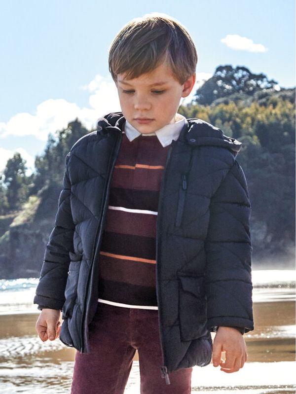 Mayoral Mayoral Пухено яке 4461 Тъмносин Regular Fit