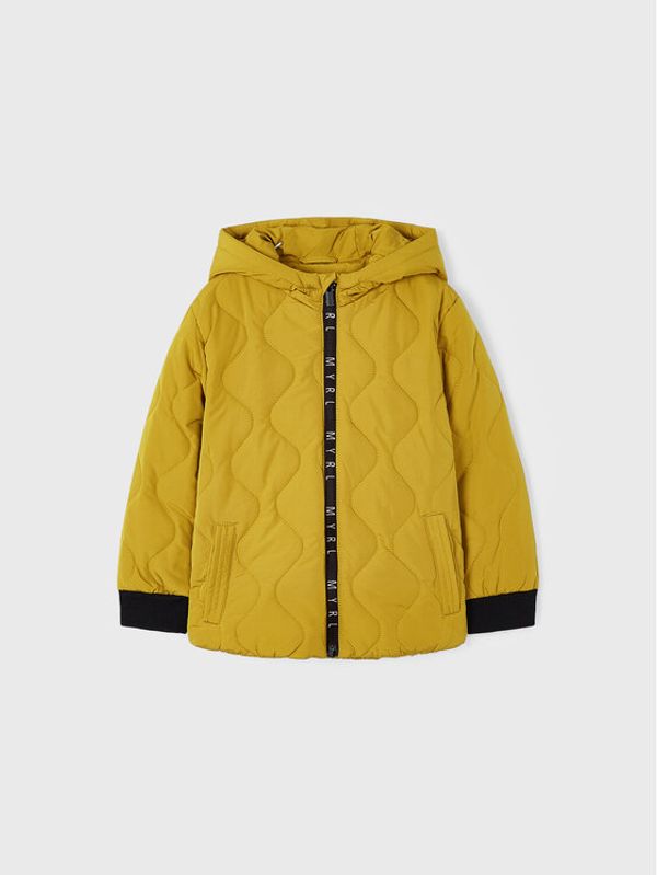 Mayoral Mayoral Пухено яке 4468 Жълт Regular Fit