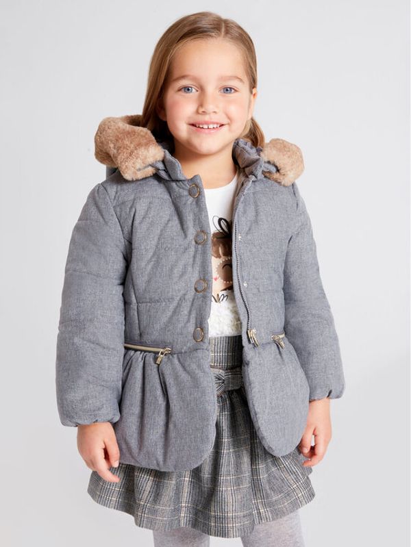 Mayoral Mayoral Пухено яке 4486 Сив Regular Fit
