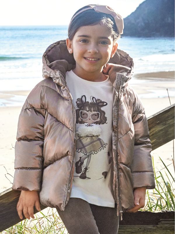 Mayoral Mayoral Пухено яке 4487 Златист Regular Fit