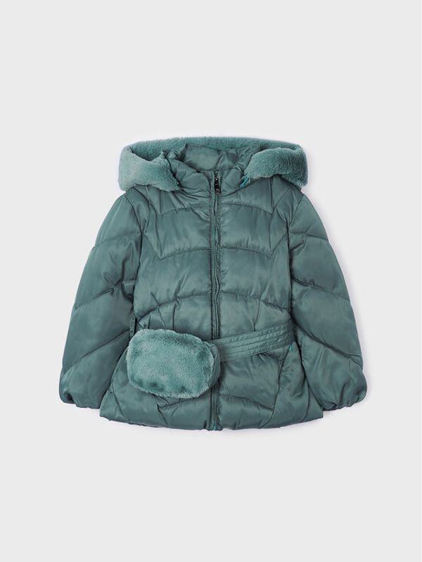 Mayoral Mayoral Пухено яке 4492 Зелен Regular Fit