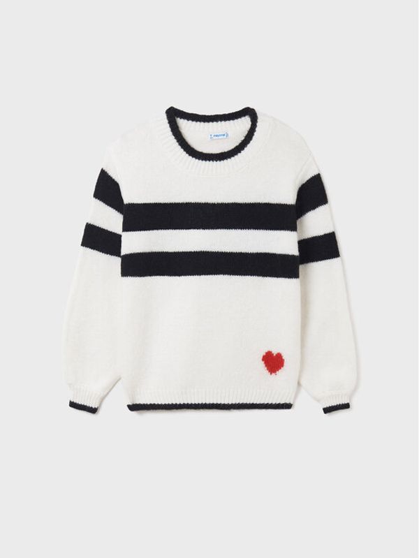 Mayoral Mayoral Пуловер 7370 Бял Regular Fit