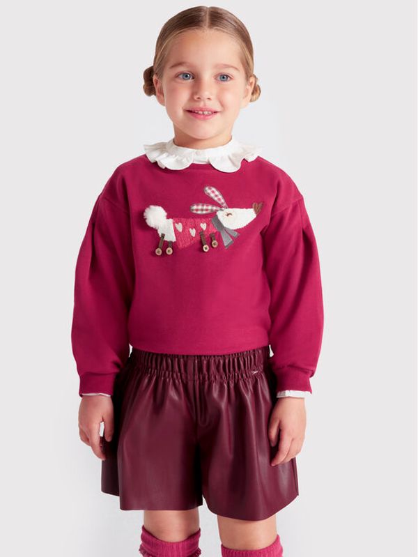 Mayoral Mayoral Шорти от имитация на кожа 4950 Бордо Relaxed Fit