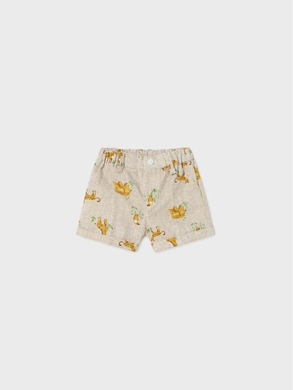 Mayoral Mayoral Шорти от плат 1257 Кафяв Regular Fit