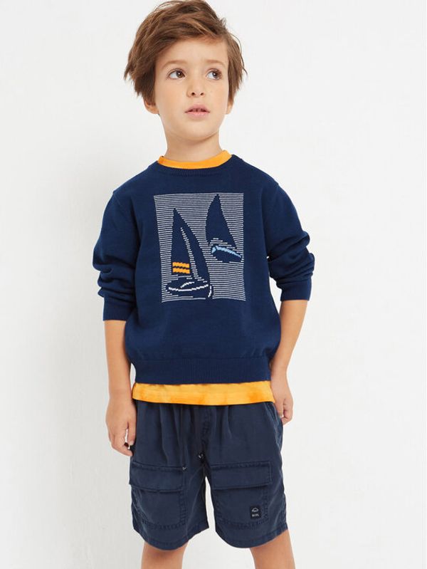 Mayoral Mayoral Шорти от плат 3237 Тъмносин