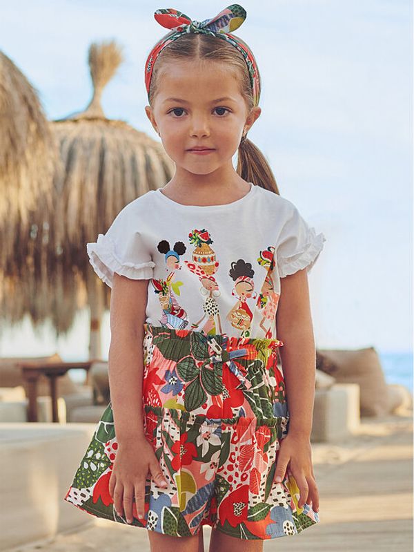 Mayoral Mayoral Шорти от плат 3907 Оранжев