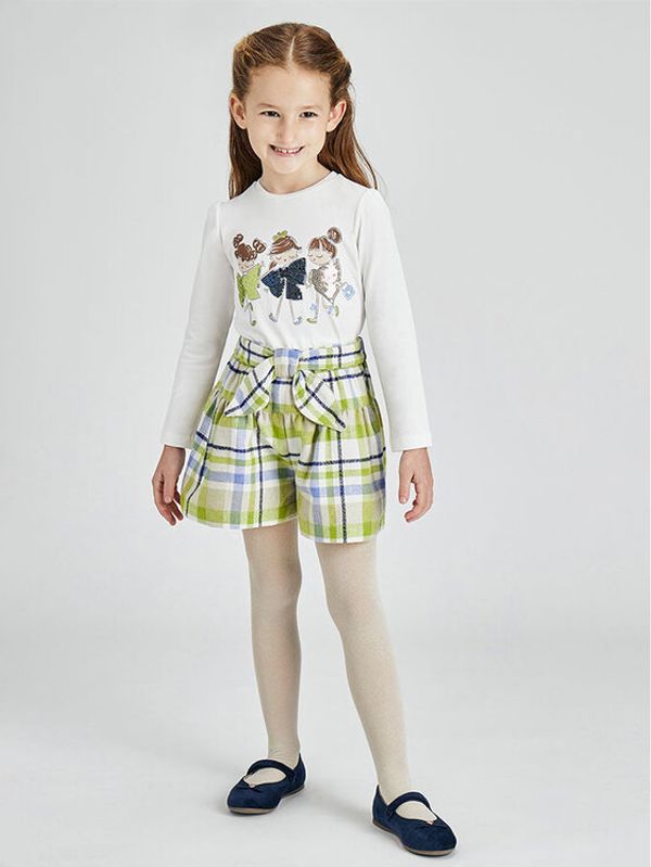 Mayoral Mayoral Шорти от плат 4910 Зелен Regular Fit