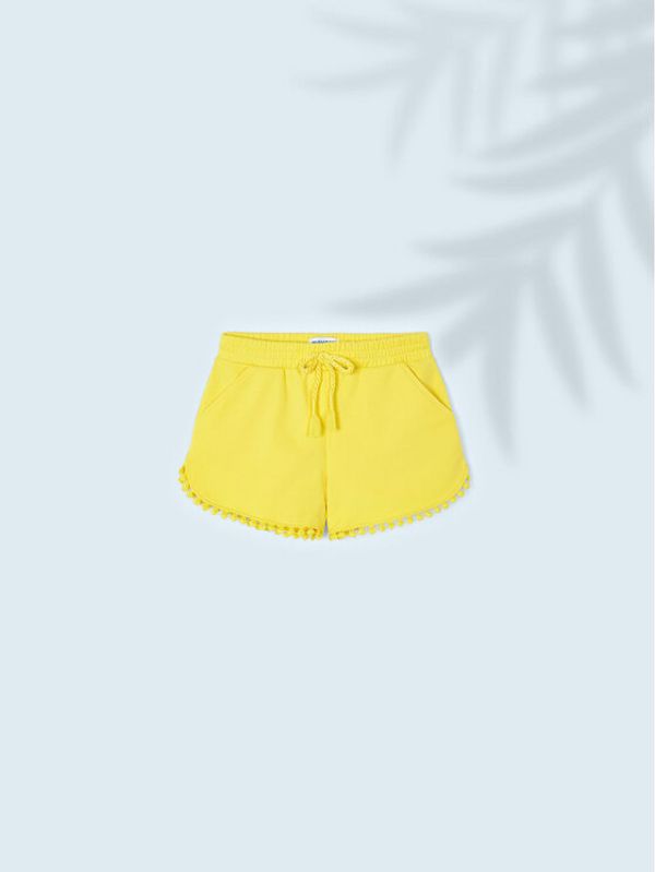 Mayoral Mayoral Шорти от плат 607 Жълт Regular Fit