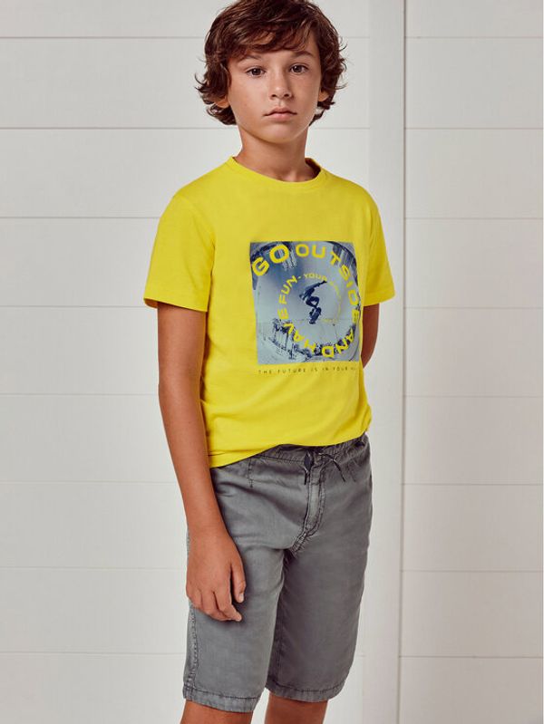 Mayoral Mayoral Шорти от плат 6209 Сив Regular Fit