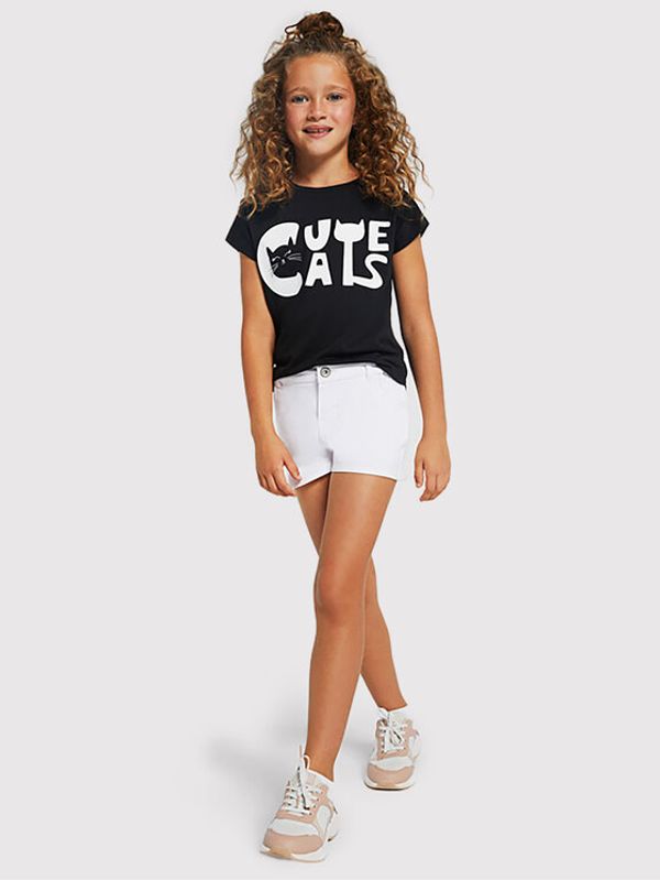 Mayoral Mayoral Шорти от плат 6225 Бял Regular Fit